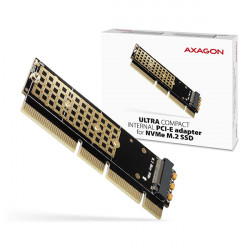AXAGON PCEM2-1U, PCIe x16 x8 x4 - M.2 NVMe M-key slot adaptér, 1U