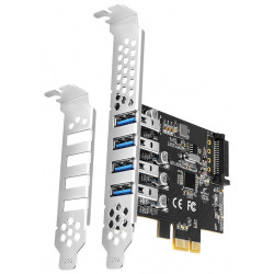 AXAGON řadič do PCIe pro 4x USB 3.2 Gen1 PCEU-43RS SP & LP