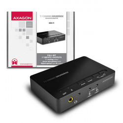 AXAGON ADA-71, USB2.0 - 7.1 audio SOUNDbox, SPDIF vstup výstup
