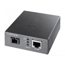 TP-Link TL-FC111A-20 - Konvertor médií s optickými vlákny - 100Mb LAN - 10Base-T, 100Base-TX, WDM - jednoduchý režim SC UPC RJ-45 - až 20 km - 1550 (TX) 1310 (RX) nm