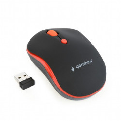Gembird MUSW-4B-03-R myš, Bezdrátová USB, Optická, 1600 dpi, Černá-červená ( MUSW-4B-03-R )