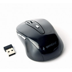 Gembird myš, Bezdrátová USB, Optická, 1600 dpi, Černá ( MUSW-6B-01 )