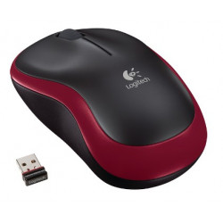 Logitech M185 nano myš, Bezdrátová USB, Optická, 1000 dpi, Červená ( 910-002240 )