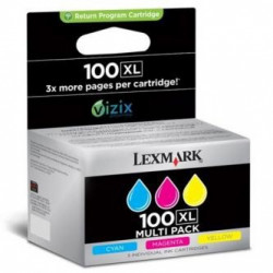 Lexmark originální ink 14N0850, #100XL, color, 3ks, Lexmark S305, 405, 505, 605, PRO205, 7