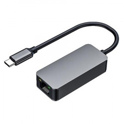 PremiumCord adaptér USB-C -> LAN RJ45 ETHERNET 2,5G 1000 MBIT Aluminium