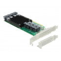 Delock PCI Express x16 Card to 8 x internal SFF-8643 NVMe - Řadič úložiště - SAS nízký profil - 32 Gbit s - PCIe 3.0 x16