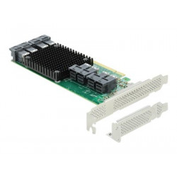 Delock PCI Express x16 Card to 8 x internal SFF-8643 NVMe - Řadič úložiště - SAS nízký profil - 32 Gbit s - PCIe 3.0 x16