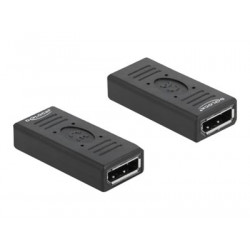 Delock - Adaptér DisplayPort - DisplayPort (F) do DisplayPort (F) - DisplayPort 1.2 - podpora 4K60 Hz (3840 x 2160) - černá