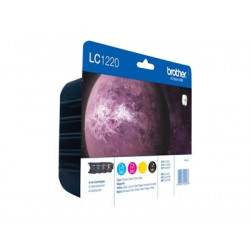 Brother LC1220VALBP - 4-balení - černá, žlutá, azurová, purpurová - originální - blistr - inkoustová cartridge - pro Brother DCP-J525, DCP-J725, DCP-J925, MFC-J430, MFC-J625, MFC-J825; MyMio MFC-J825