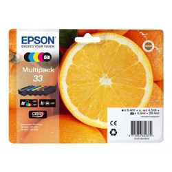 Epson 33 Multipack - 5-balení - 24.4 ml - černá, žlutá, azurová, purpurová, foto černá - originální - blistr s RF akustickým alarmem - inkoustová cartridge - pro Expression Premium XP-530, XP-540, XP-630, XP-635, XP-640, XP-645, XP-830, XP-900