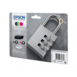 Epson 35 Multipack - 4-balení - černá, žlutá, azurová, purpurová - originální - blistr s RF akustickým alarmem - inkoustová cartridge - pro WorkForce Pro WF-4720, WF-4720DWF, WF-4725DWF, WF-4730, WF-4730DTWF, WF-4740, WF-4740DTWF