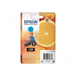Epson 33XL - 8.9 ml - XL - azurová - originální - blistr - inkoustová cartridge - pro Expression Home XP-635, 830; Expression Premium XP-530, 540, 630, 635, 640, 645, 830, 900