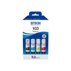 Epson 103 Multipack - 4-balení - černá, žlutá, azurová, purpurová - originální - doplnění inkoustu - pro Epson L1210, L3210, L3211, L3251, L3256, L3260, L3266; EcoTank L1250, L3210, L3250, L3260