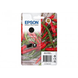 Epson 503 - 4.6 ml - černá - originální - blistr s RF akustickým alarmem - inkoustová cartridge - pro Expression Home XP-5200, XP-5205; WorkForce WF-2960DWF, WF-2965DWF