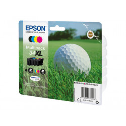 Epson 34XL - 4-balení - XL - černá, žlutá, azurová, purpurová - originální - blistr - inkoustová cartridge - pro WorkForce Pro WF-3720, WF-3720DWF, WF-3725DWF