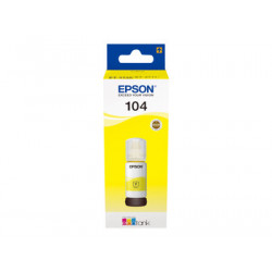 Epson EcoTank 104 - 65 ml - žlutá - originální - inkoustový zásobník - pro EcoTank ET-1810, 2715, 2721, 2810, 2811, 2812, 2814, 2815, 2820, 2821, 2825, 2826, 4800