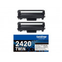 Brother TN2420 TWIN - 2-balení - Vysoká výtěžnost - černá - originální - kazeta s barvivem - pro Brother DCP-L2510, L2530, L2537, L2550, HL-L2350, L2370, L2375, MFC-L2713, L2730, L2750