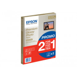 Epson Premium Glossy Photo Paper BOGOF - Lesklý - A4 (210 x 297 mm) - 255 g m2 - 15 listy fotografický papír (balení 2) - pro EcoTank ET-2650, 2750, 2751, 2756, 2850, 2851, 2856, 4750, 4850