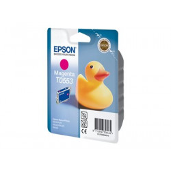 Epson T0553 - 8 ml - purpurová - originální - blistr s RF akustickým alarmem - inkoustová cartridge - pro Stylus Photo R240, R245, RX420, RX425, RX520