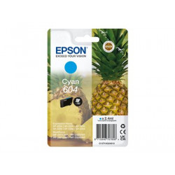 Epson 604 - 2.4 ml - azurová - originální - blistr s RF akustickým alarmem - inkoustová cartridge - pro Expression Home XP-2200, 2205, 3200, 3205, 4200, 4205; WorkForce WF-2910, 2930, 2935, 2950