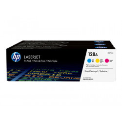 HP 128A - 3-balení - žlutá, azurová, purpurová - originální - LaserJet - kazeta s barvivem (CF371AM) - pro Color LaserJet Pro CP1525n, CP1525nw; LaserJet Pro CM1415fn, CM1415fnw