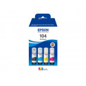 Epson EcoTank 104 - 4-balení - černá, žlutá, azurová, purpurová - originální - doplnění inkoustu - pro EcoTank ET-1810, 2715, 2721, 2810, 2811, 2812, 2814, 2815, 2820, 2821, 2825, 2826, 4800