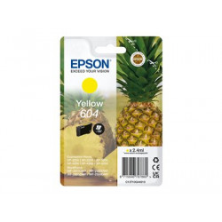 Epson 604 Singlepack - 2.4 ml - žlutá - originální - blistr s RF akustickým alarmem - inkoustová cartridge - pro Expression Home XP-2200, 2205, 3200, 3205, 4200, 4205; WorkForce WF-2910, 2930, 2935, 2950
