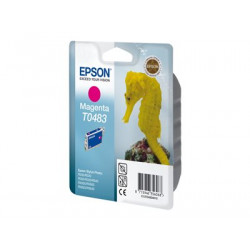 Epson T0483 - 13 ml - purpurová - originální - blistr s RF akustickým alarmem - inkoustová cartridge - pro Stylus DX3800; Stylus Photo R200, R220, R300, R320, R340, RX500, RX600, RX620, RX640