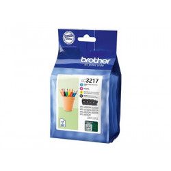 Brother LC3217 Value Pack - 4-balení - černá, žlutá, azurová, purpurová - originální - inkoustová cartridge - pro Brother MFC-J5330, J5335, J5730, J5930, J6530, J6935; Business Smart Pro MFC-J6930