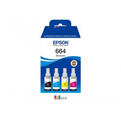 Epson EcoTank 664 - 4-balení - černá, žlutá, azurová, purpurová - originální - doplnění inkoustu - pro Epson L380, L395, L495; EcoTank ET-2650, L1455, L656; EcoTank ITS L3050, L3060, L3070