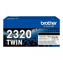 Brother TN2320 TWIN - 2-balení - Vysoká výtěžnost - černá - originální - kazeta s barvivem - pro Brother DCP-L2500, L2520, L2560, HL-L2300, L2340, L2360, L2365, MFC-L2700, L2720, L2740