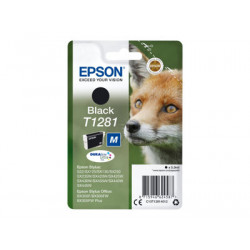 Epson T1281 - Velikost M - černá - originální - blistr s RF akustickým alarmem - inkoustová cartridge - pro Stylus S22, SX230, SX235, SX420, SX430, SX435, SX438, SX440, SX445; Stylus Office BX305