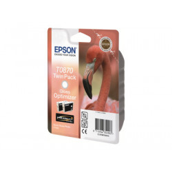 Epson T0870 - 2-balení - 11.4 ml - lesklý - originální - blistr s RF akustickým alarmem - inkoustová kazeta - optimizer - pro Stylus Photo R1900
