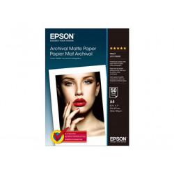 Epson Archival Matte Paper - Matný - A4 (210 x 297 mm) - 189 g m2 - 50 listy papír - pro SureColor SC-P700, P900, T2100, T3100, T3405, T5100, T5400, T5405; WorkForce Pro WF-C5790