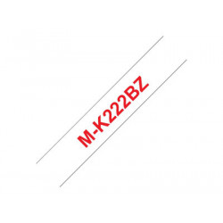 Brother M-K222BZ - Plast - červená na bílé - Role (0,9 cm x 8 m) 1 kazeta y páska - pro P-Touch PT-55, PT-55P, PT-90