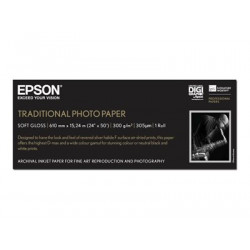 Epson Traditional Photo Paper - Role (61 cm x 15 m) - 300 g m2 - fotografický papír - pro SureColor SC-P10000, P20000, P6000, P7000, P7500, P8000, P9000, P9500, T3200, T5200, T7200