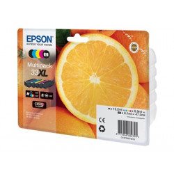 Epson 33XL Multipack - 5-balení - 47 ml - XL - černá, žlutá, azurová, purpurová, foto černá - originální - blistr s RF akustickým alarmem - inkoustová cartridge - pro Expression Premium XP-530, XP-630, XP-635, XP-640, XP-645, XP-830, XP-900