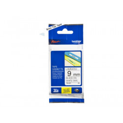 Brother TZe-221 - Standardní lepidlo - černá na bílé - Role (0,9 cm x 8 m) 1 kazeta y lamino páska - pro Brother PT-D210, D600, H110; P-Touch PT-1005, 1880, E800, H110; P-Touch Cube Plus PT-P710