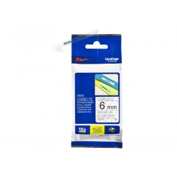 Brother TZe-111 - Standardní lepidlo - černá na průhledné - Role (0,6 cm x 8 m) 1 kazeta y lamino páska - pro Brother PT-D210, D600, H110; P-Touch PT-1880, D200, D450, E110, E550, E800, H110, P900