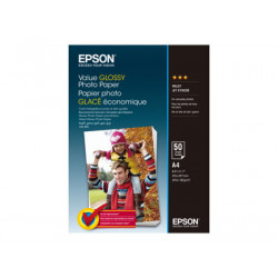 Epson Value - Lesklý - A4 (210 x 297 mm) - 183 g m2 - 50 listy fotografický papír - pro Epson L382, L386, L486; Expression Home HD XP-15000; Expression Premium XP-900