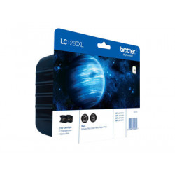 Brother LC1280XL Twin-Pack - 2-balení - černá - originální - blistr s akustickým elektromagnetickým alarmem - inkoustová cartridge - pro Brother MFC-J5910DW, MFC-J6510DW, MFC-J6710DW, MFC-J6910DW