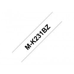 Brother M-K231BZ - Černá na bílé - Role (1,2 cm x 8 m) 1 kazeta y páska nálepek - pro P-Touch PT-55, PT-65, PT-75, PT-80, PT-85, PT-90, PT-BB4, PT-M95