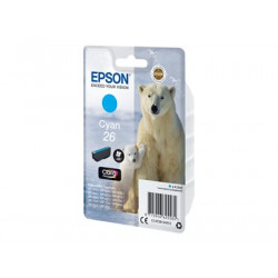 Epson 26 - 4.5 ml - azurová - originální - blistr - inkoustová cartridge - pro Expression Premium XP-510, 520, 600, 605, 610, 615, 620, 625, 700, 710, 720, 800, 810, 820