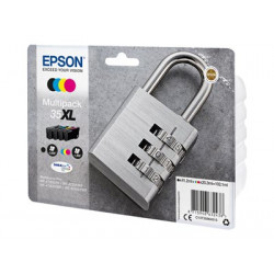 Epson 35XL Multipack - 4-balení - XL - černá, žlutá, azurová, purpurová - originální - blistr s RF akustickým alarmem - inkoustová cartridge - pro WorkForce Pro WF-4720, WF-4720DWF, WF-4725DWF, WF-4730, WF-4730DTWF, WF-4740, WF-4740DTWF