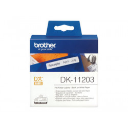 Brother DK-11203 - Černá na bílé - 17 x 87 mm 300 štítky (1 role x 300) štítky složek souborů - pro Brother QL-1050, 1060, 1110, 500, 550, 560, 570, 580, 600, 650, 700, 710, 720, 820