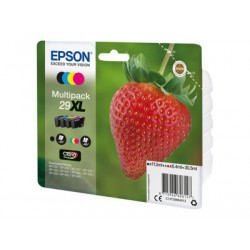 Epson 29XL Multipack - 4-balení - 30.5 ml - XL - černá, žlutá, azurová, purpurová - originální - blistr s RF akustickým alarmem - inkoustová cartridge - pro Expression Home XP-235, 245, 247, 255, 332, 335, 342, 345, 432, 435, 442, 445, 455