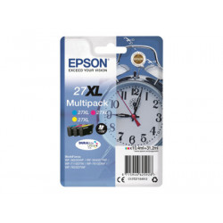 Epson 27XL Multipack - 3-balení - 31.2 ml - XL - žlutá, azurová, purpurová - originální - inkoustová cartridge - pro WorkForce WF-3620, WF-3640, WF-7110, WF-7210, WF-7610, WF-7620, WF-7710, WF-7715, WF-7720
