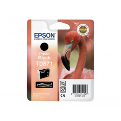 Epson T0871 - 11.4 ml - foto černá - originální - blistr s RF akustickým alarmem - inkoustová cartridge - pro Stylus Photo R1900