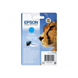 Epson T0712 - 5.5 ml - azurová - originální - blistr s RF akustickým alarmem - inkoustová cartridge - pro Stylus DX9400, SX115, SX210, SX215, SX218, SX415, SX515, SX610; Stylus Office BX310, BX610