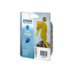 Epson T0482 - 13 ml - azurová - originální - blistr s RF akustickým alarmem - inkoustová cartridge - pro Stylus DX3800; Stylus Photo R200, R220, R300, R320, R340, RX500, RX600, RX620, RX640